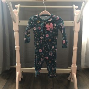 Green Floral Romper